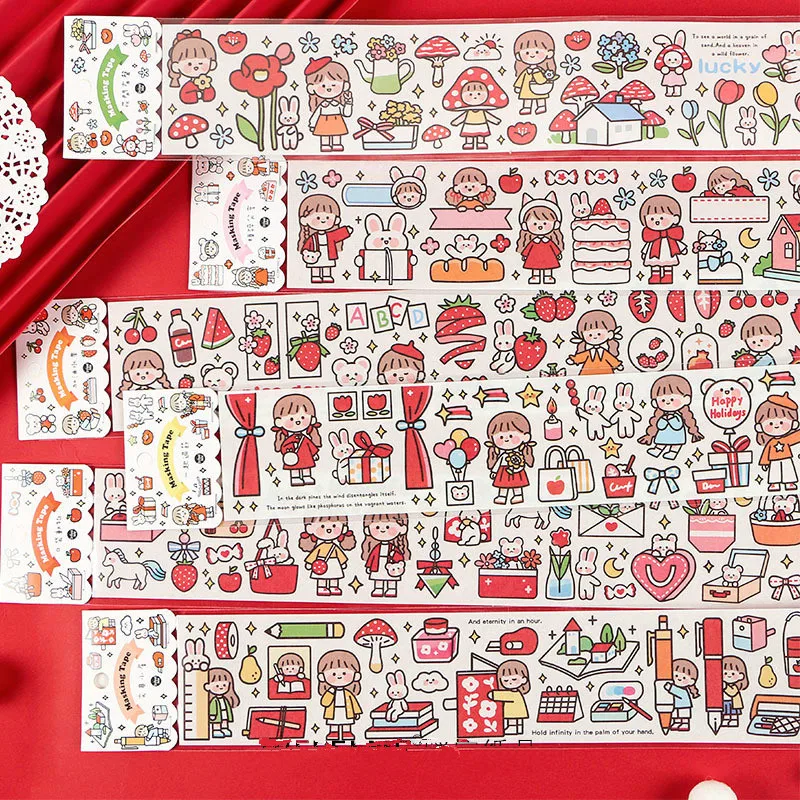 Милая японская лента васи декоративная Маскировочная бумажная журнал