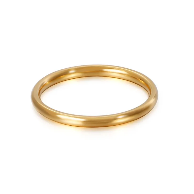 Высококачественные модные мужские женские кольца из нержавеющей стали 2 мм