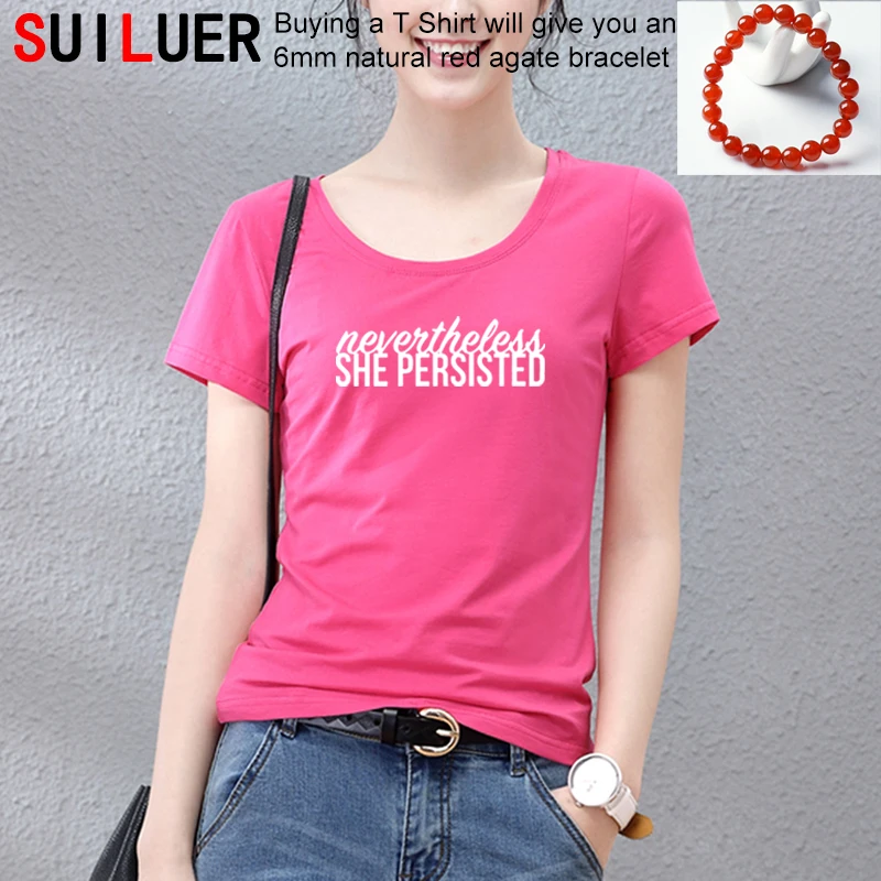 

Nevertheless She Persisted Women Tshirts Cotton Casual Funny t Shirt For Lady Slim Fit Top Tee Hipster 5 Color Drop Ship SL-566