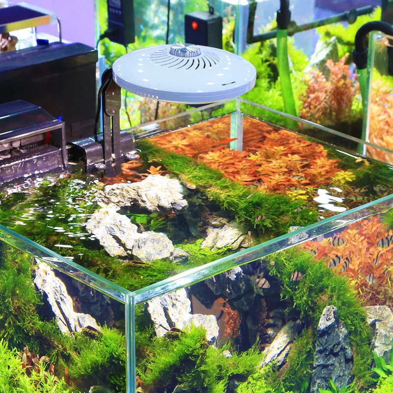 

SUNSUN UFO Lamp for Aquarium Fish Full Spectrum Aquatic Lamp Clip-on LED Lighting Lamp 48W