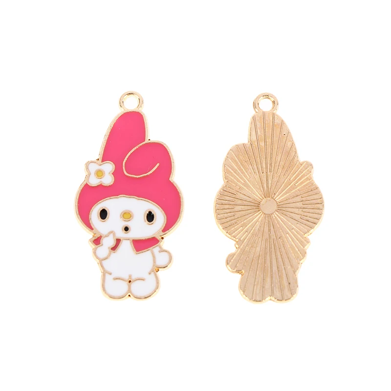 

10pcs/set 15*30mm enamel girl charm for jewelry making earring pendant