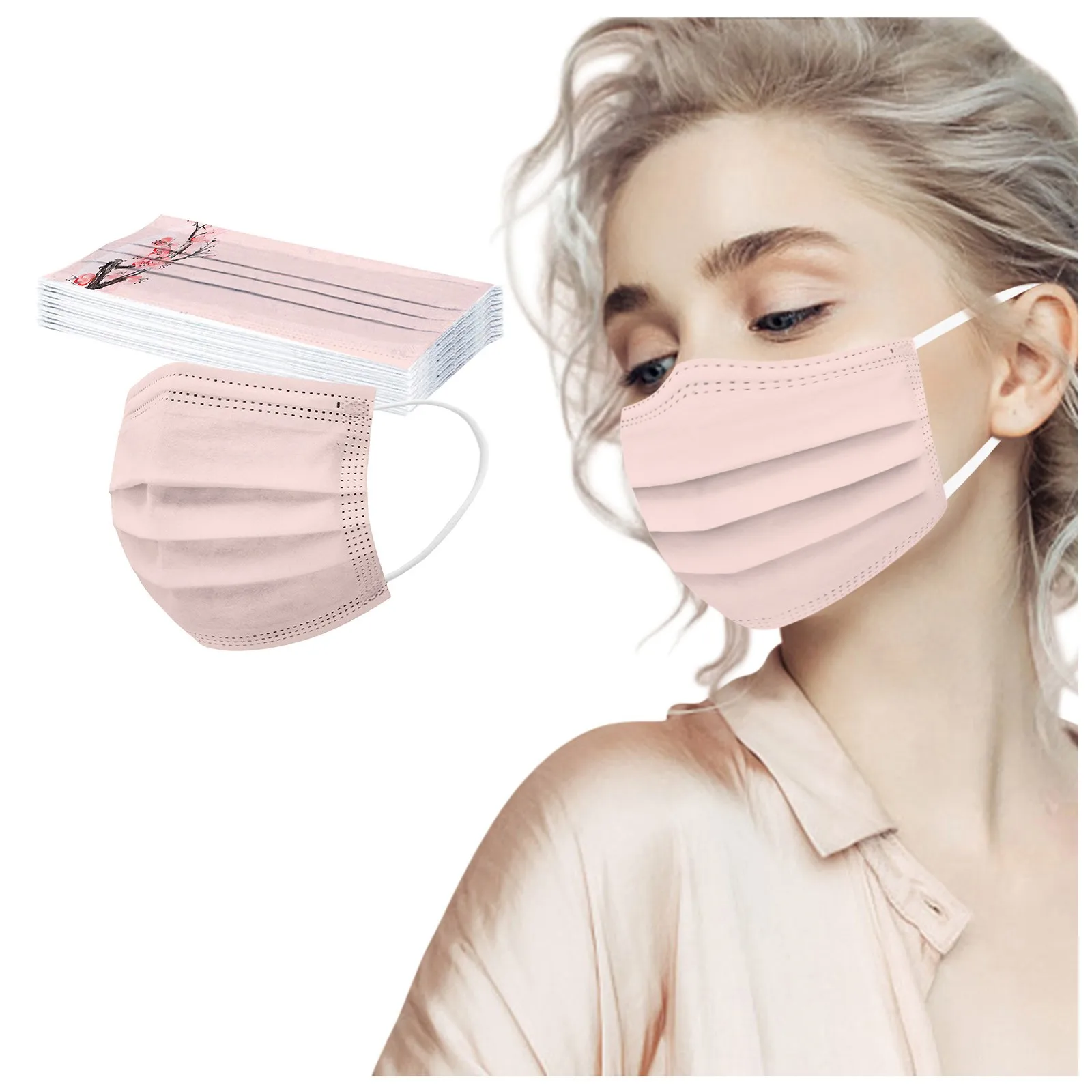 Маска одноразовая трехслойная с петлями для ушей 10 шт.|Аксессуары костюмов| |