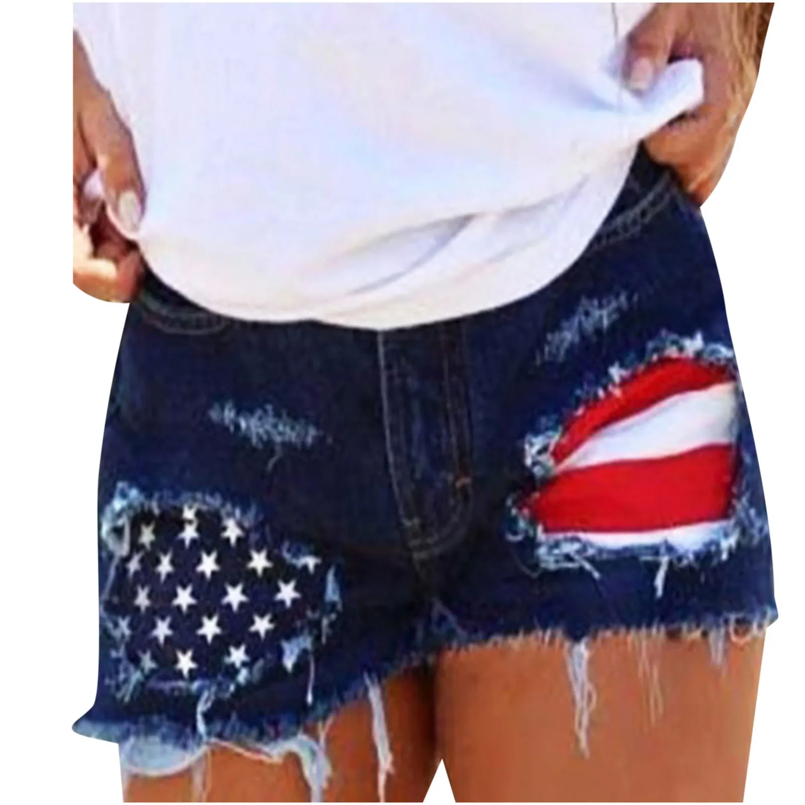 

Модные джинсовые шорты, женские летние штаны, сексуальные джинсы с высокой талией, облегающие джинсовые шорты с дырками, пляжные женские дж...