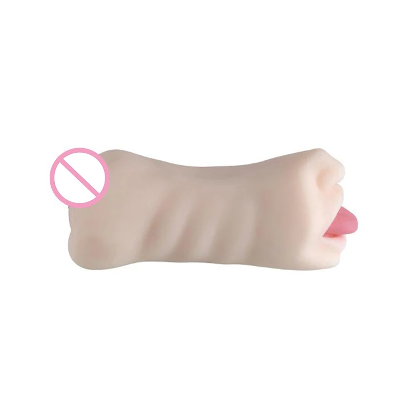 Оральный 3D глубокий горло с язык зубы мастурбация чашка искусственный Вагина