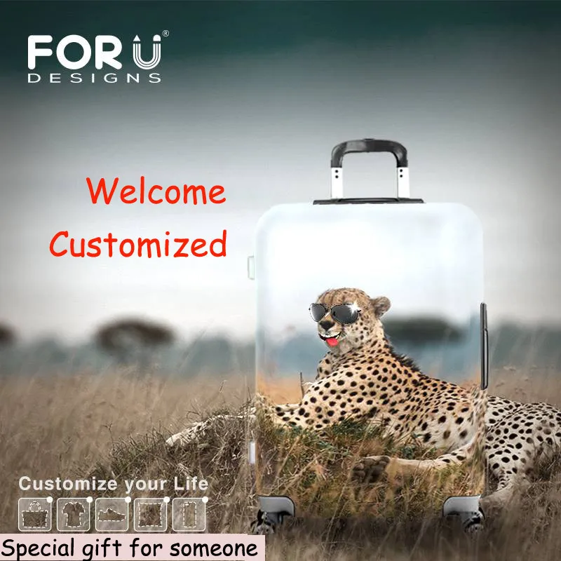 ADVOCATOR Crazy Horse Pattern Elastic Luggage Protective Dust Covers Trolley Case 3D Printing Waterproof Travel Suitcase Cover