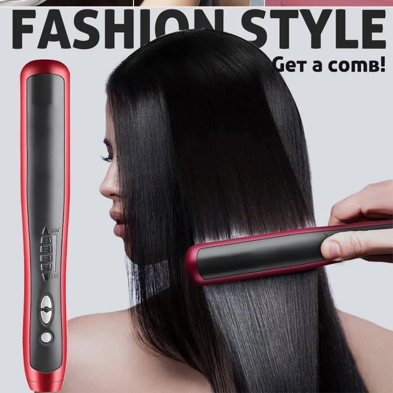 Прямой стайлер для волос электрический выпрямитель Паровая Горячая расческа