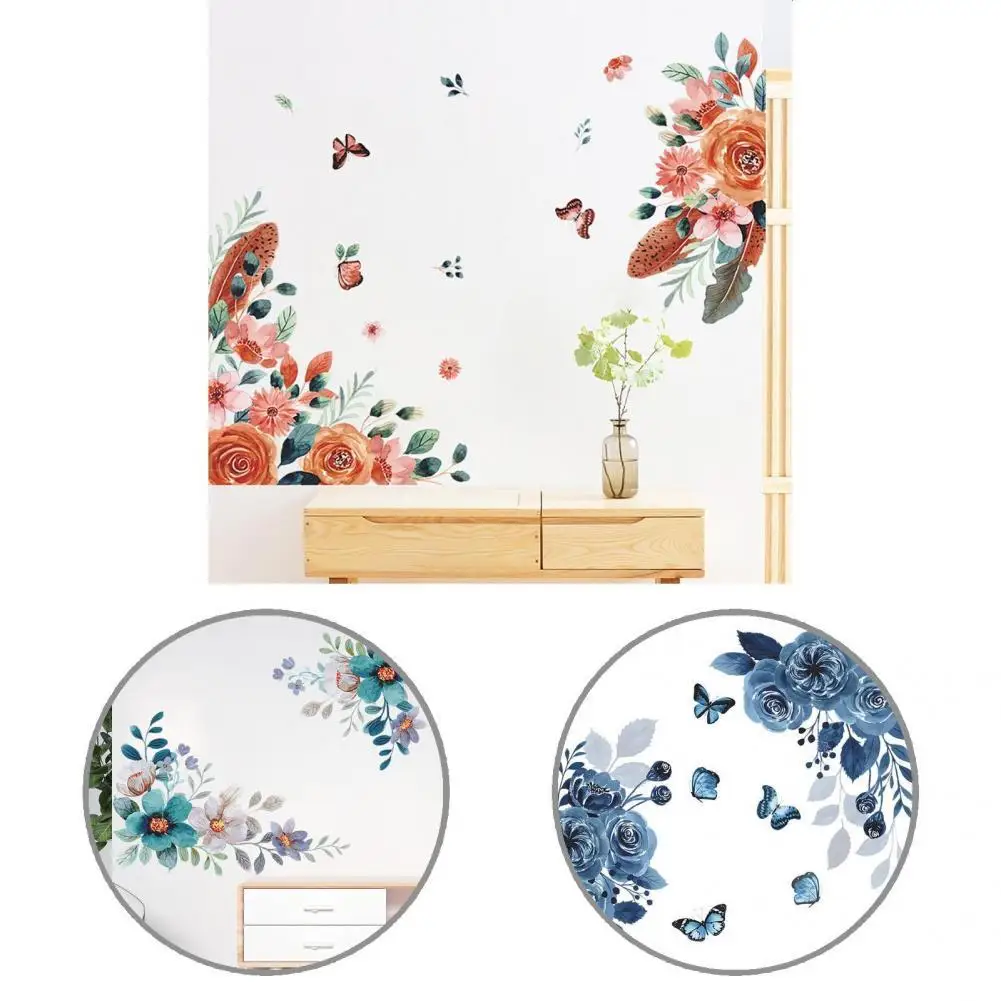 

Beautiful Wall Stickers Watercolor No Residue Ornamental Fine Art Decals Wall Paper Wall Mural