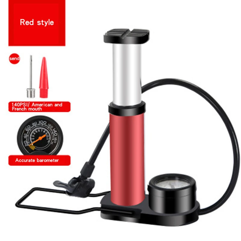 Портативный алюминиевый велосипедный мини насос многофункциональный складной с