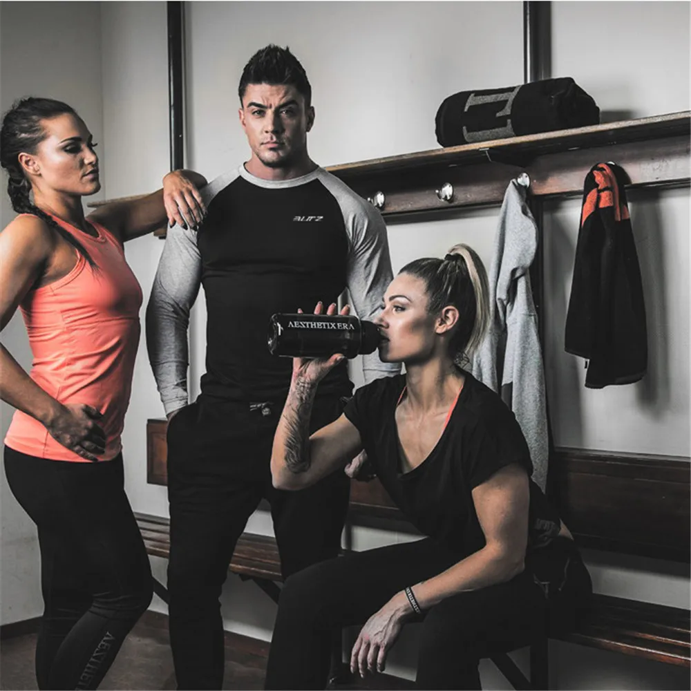 Running Shirt Men's Sport Fitness Gym Tshirt Sportswear Basketball Workout Training Tees Bodybuilding Fitness Tops Gym Clothing