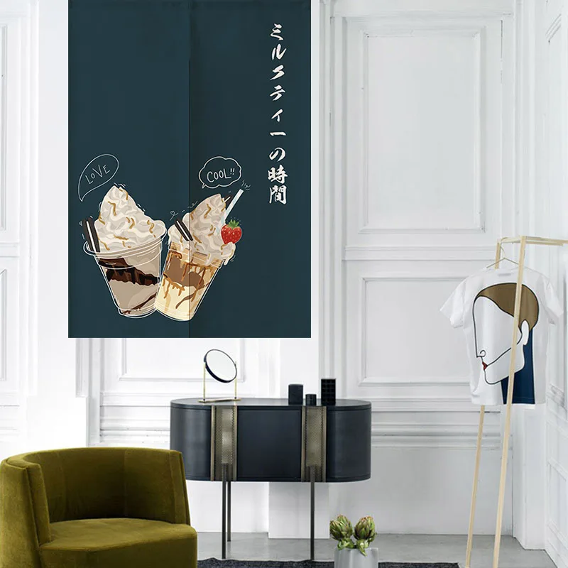 Занавеска для двери магазина молочного чая декоративная подвесная занавеска