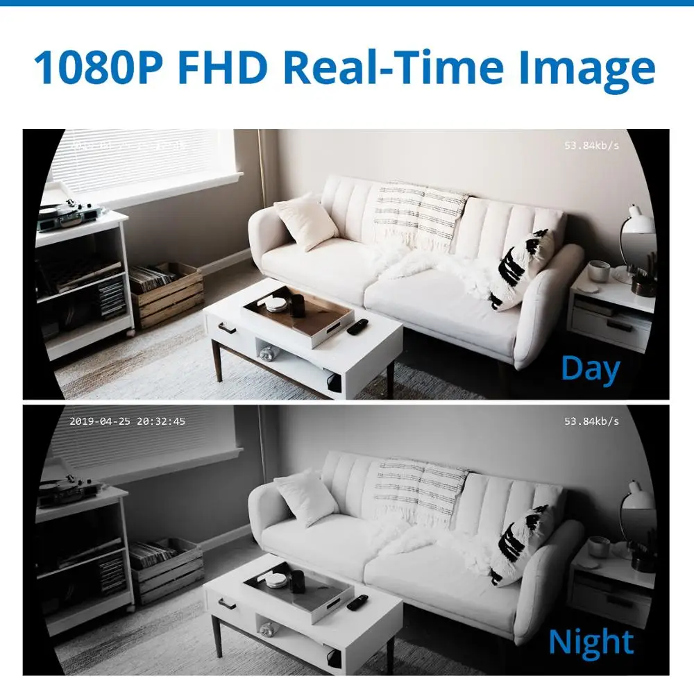 Камера видеонаблюдения SANNCE HD 1080P беспроводная сетевая инфракрасная камера
