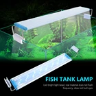 Светодиодный светильник для аквариума, супер тонкий светильник для выращивания водных растений, Водонепроницаемая яркая лампа, синий светодисветодиодный, 18-70 см, для растений 90-260 в