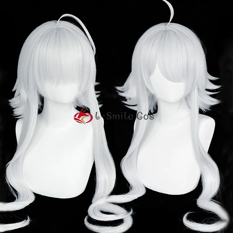 Парик для косплея из длинных синтетических волос серебристо-белого цвета |