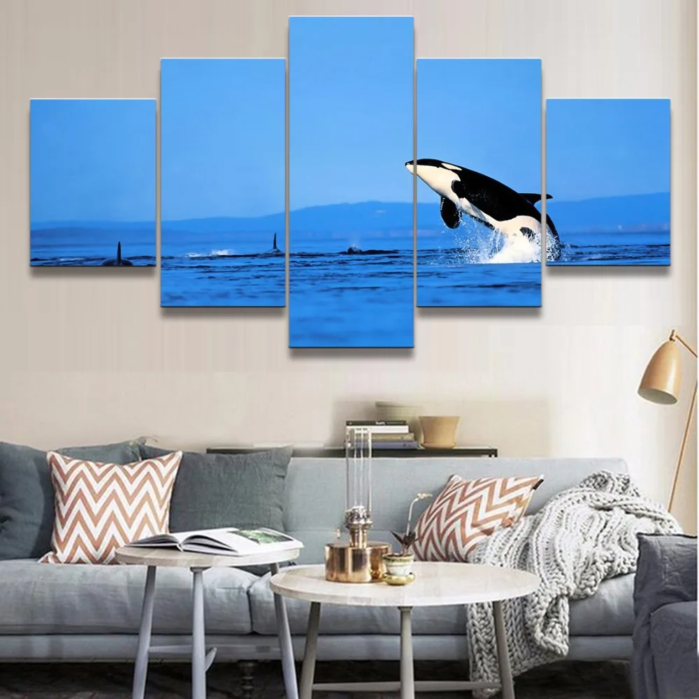 Hd печатает изображение Стены Модульная художественная картина 5 шт. морской