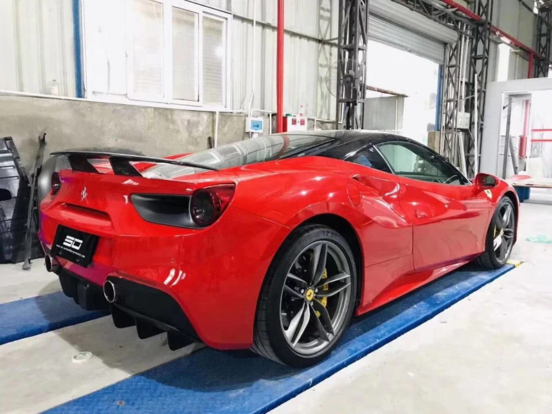 Заднее крыло из углеродного волокна для Ferrari 488 задний спойлер из углеродного волокна для Ferrari 488 spider для Ferrari 488 GTB задний спойлер