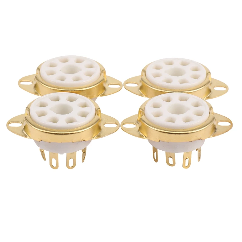 4PC 8 Pin Ceramic Socket Tube Top Vacuum Octal Value For KT88 EL34 6V6 6650 274B Promotion | Lamp Bases