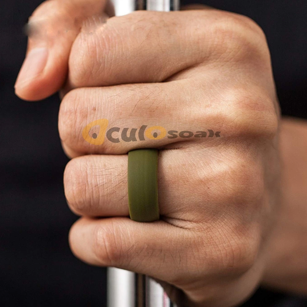 Гипоаллергенное эластичное Силиконовое обручальное кольцо 8 мм для мужчин и