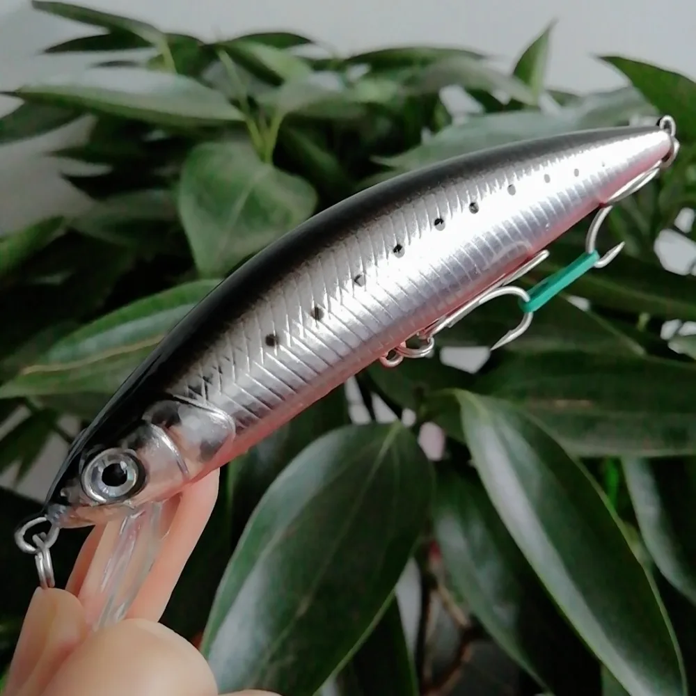Swolfy 5 шт. тонущие приманки Minnow 12 см 40 г Морская рыбалка Приманки 3D глаза Пластиковые жесткие приманки Джеркбейт искусственные рыболовные воблеры