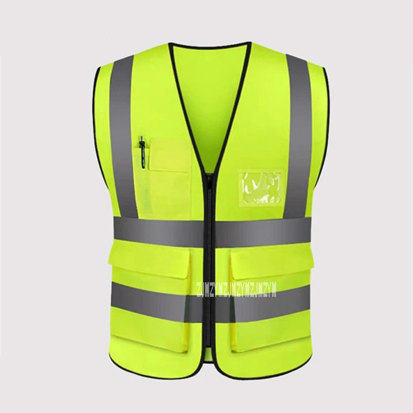 Multi-pocket Reflective Vest Building Construction Sanitation Road Working Clothes High Visibility Reflective Safety Clothing