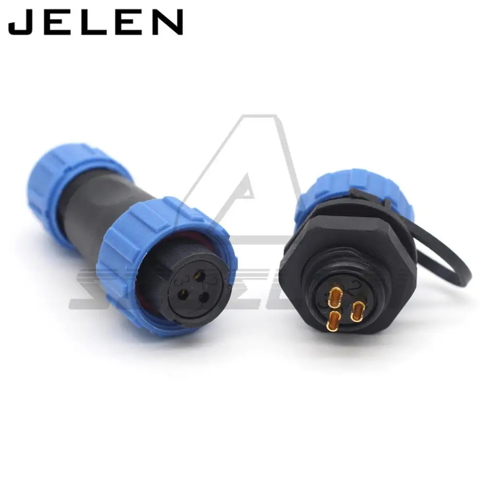 SP13 3-контактный водонепроницаемый Соединительный разъем IP68 светодиодный шнур