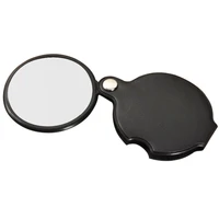 portable round little handy magnifier 5x mini foldable pocket magnifying glass for reading travel seniors maps kids computer