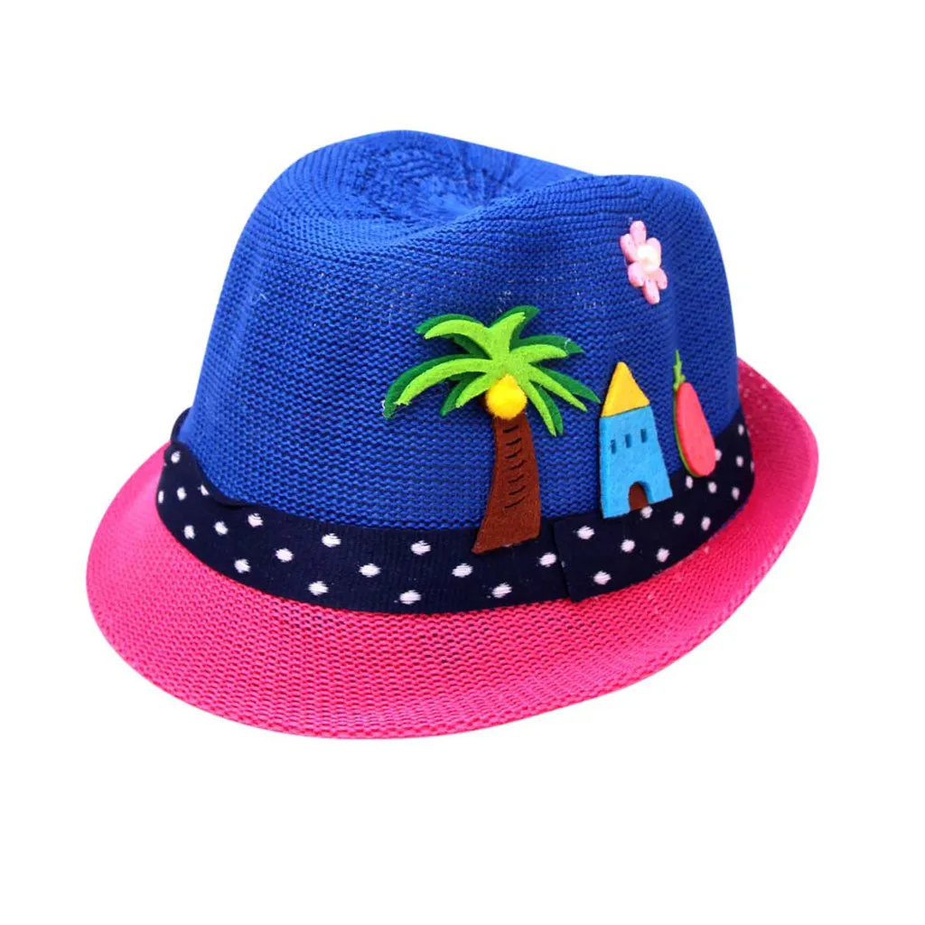 A Cute Hat Summer Baby Fashion Cartoon Children Casual Breathable Hat Straw Hat Kids Hat Boy Girls Hat Cap czapki dla dzieci - Цвет: A