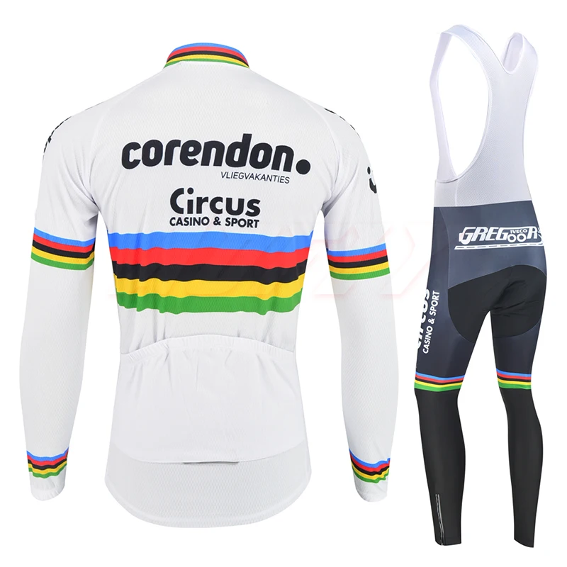 Весна 2020 Pro TEAM Corendon с длинным рукавом для велоспорта Джерси велосипедные штаны