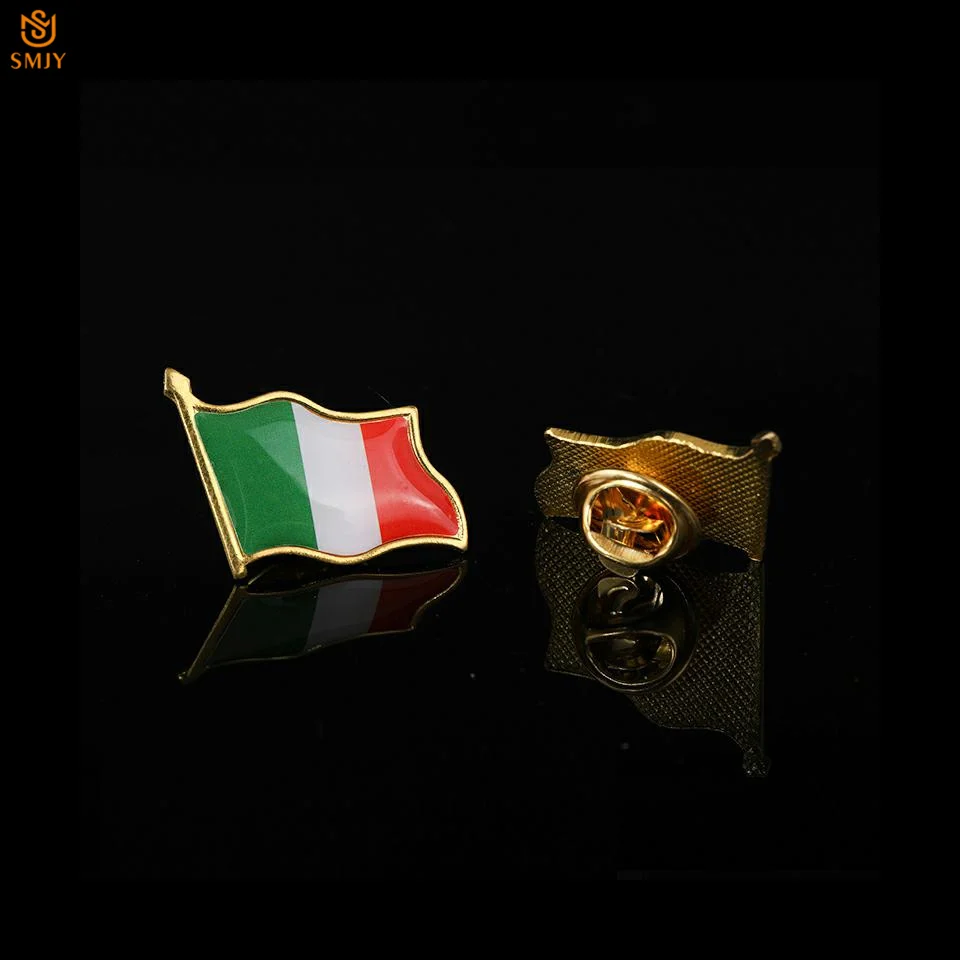 

Euro Souvenir Italian Metal Flag Brooch Buckle Safety lapel Pin Tie Suit Wearing Badge Collection