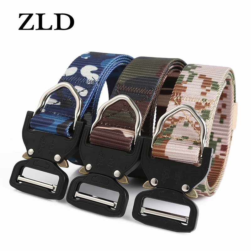 Военный Тактический нейлоновый ремень ZLD с металлической пряжкой регулируемый