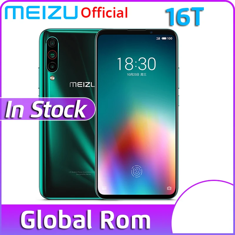 В наличии Оригинал Meizu 16T 6GB 128GB 8GB 256GB Смартфон Snapdragon 855 Тройная камера 4500mAh Большая