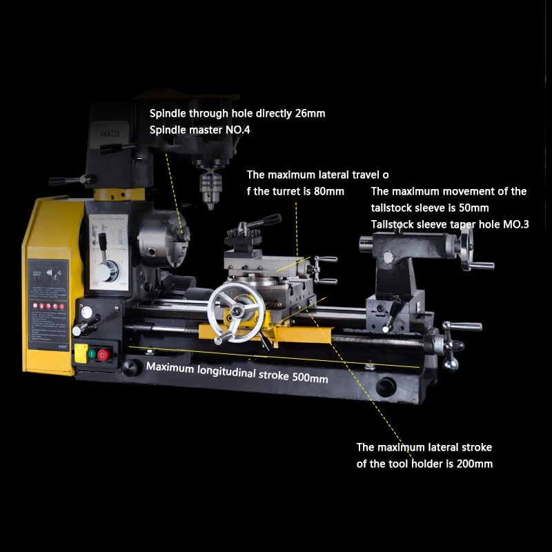 Бытовой токарный станок CT300 маленький многофункциональный сверлильный и
