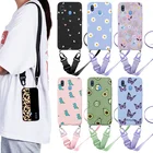 Чехлы для ожерелья через плечо 5,9 дюйма для Samsung Galaxy A40, Модный шнур с цветочным рисунком и ромашками для Samsung SM-A405FNDS, шнур-цепочка