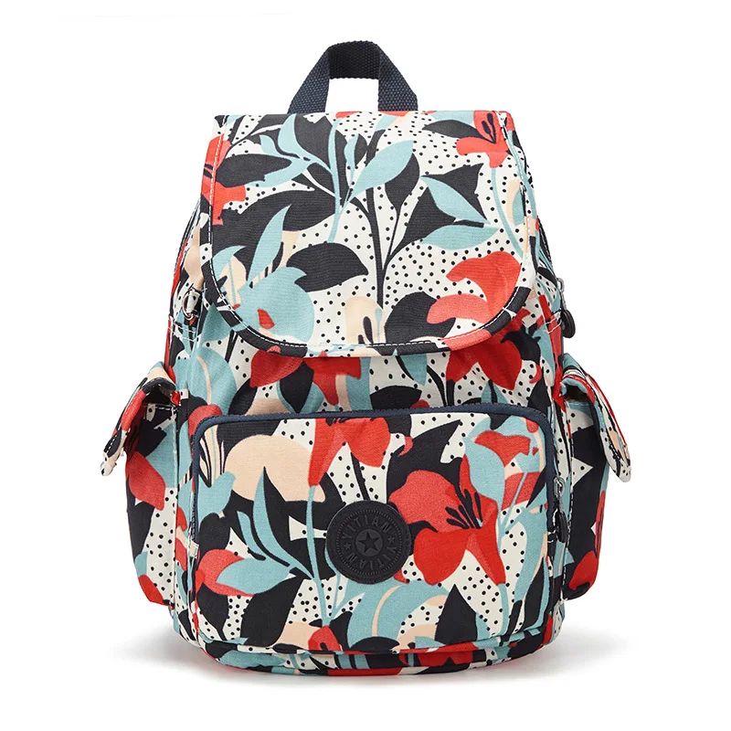 

Hot Sale Canvas Backpack Multicolor floral clot Shoulder Bag Large Capacity Ladies' Schoolbag