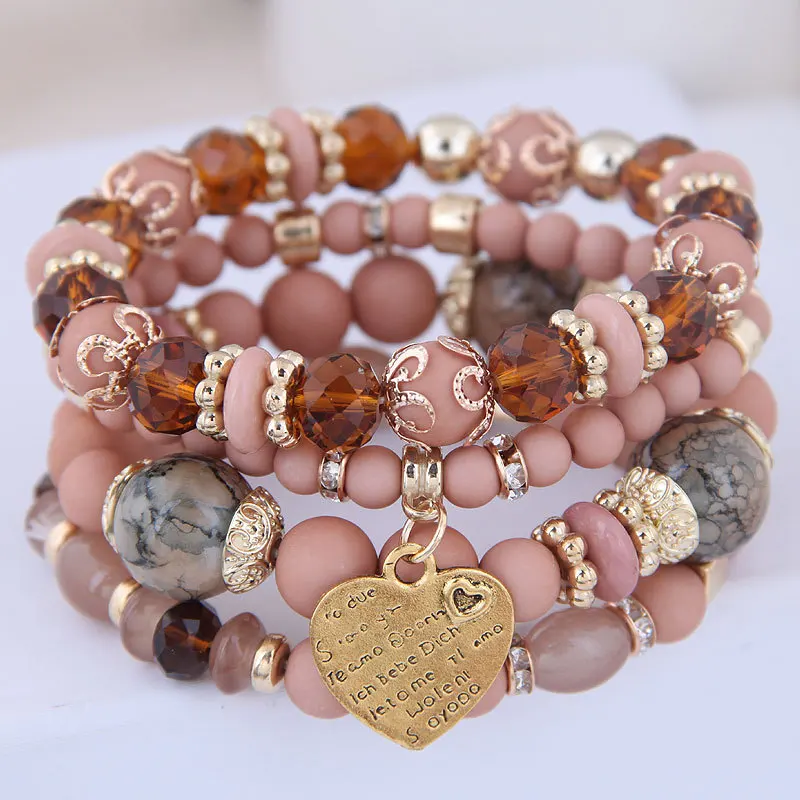 

Retro Tassel Multi-Layer Mixed Color Beaded Bracelet Hand-Woven Female Bracelet