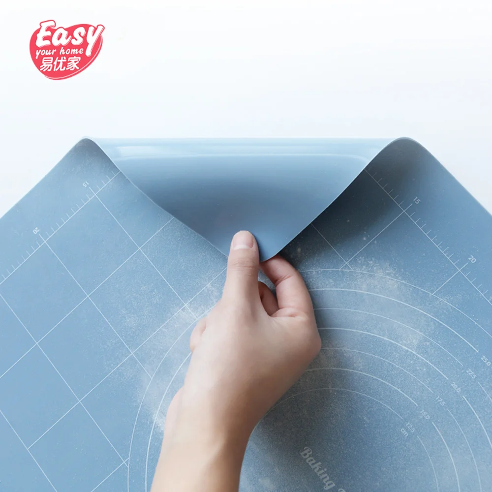 Большой Платиновый силикон коврик для выпечки со шкалой антипригарный прокатки