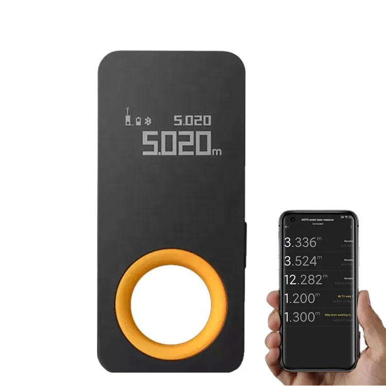 

HOTO Hot Sales Smart Laser Measuring Tape Mini Laser Measure Meter Rangefinder with Area Measuring Home Tool
