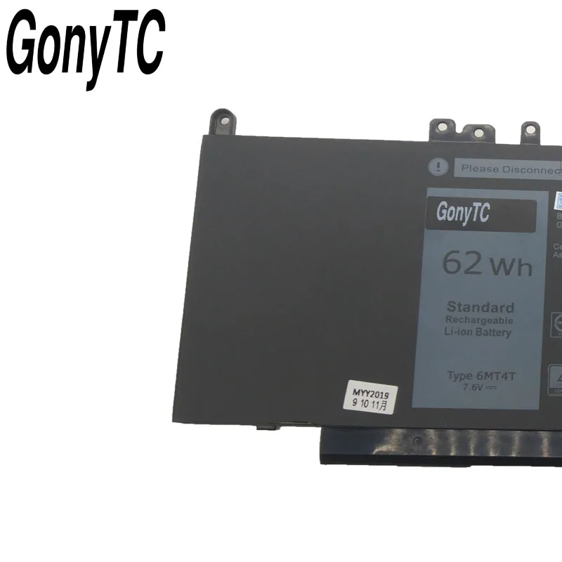 Аккумулятор GONYTC 6MT4T для ноутбука Dell Latitude E5470 E5570 15 6 дюйма M3510 7V69Y TXF9M 79VRK 07V69Y 7 В 62