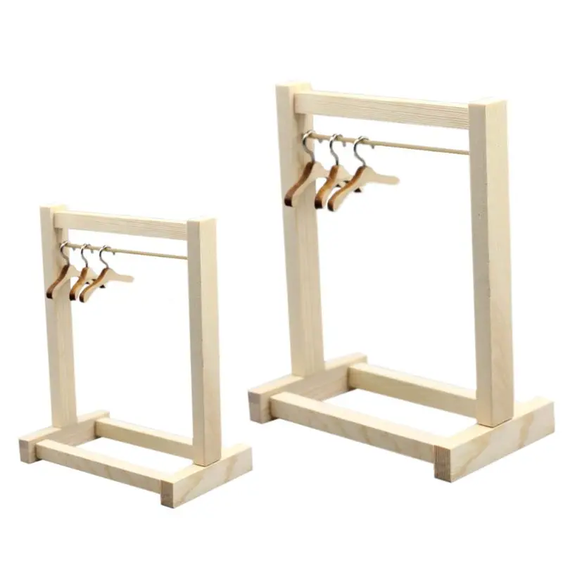 Деревянная вешалка для кукол одежды металлические вешалки детский подарок на