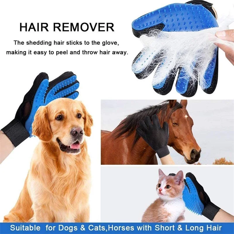 

Pet Cat Grooming Glove Pet Dog Cleaning Brush Hair Deshedding Comb Brush Bathing Hair Removal Cleaning Massage Glove for Animal