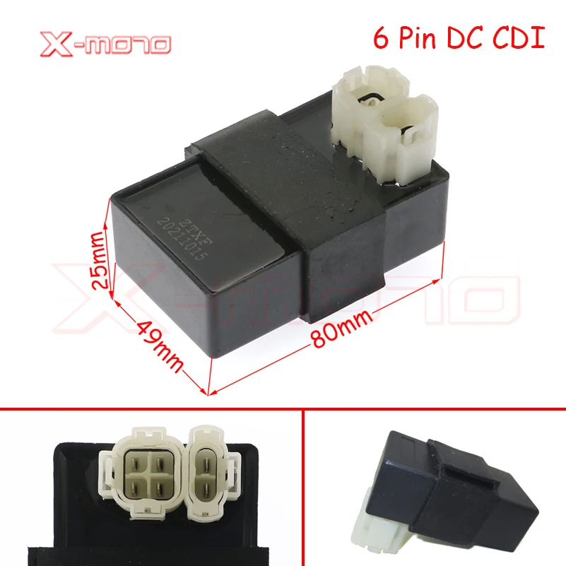 

6 Pins DC Ignition CDI Box For gy6 125cc 150cc 200cc 250cc ATV Quads Moped Scooter Buggy Go Kart Motorcycle