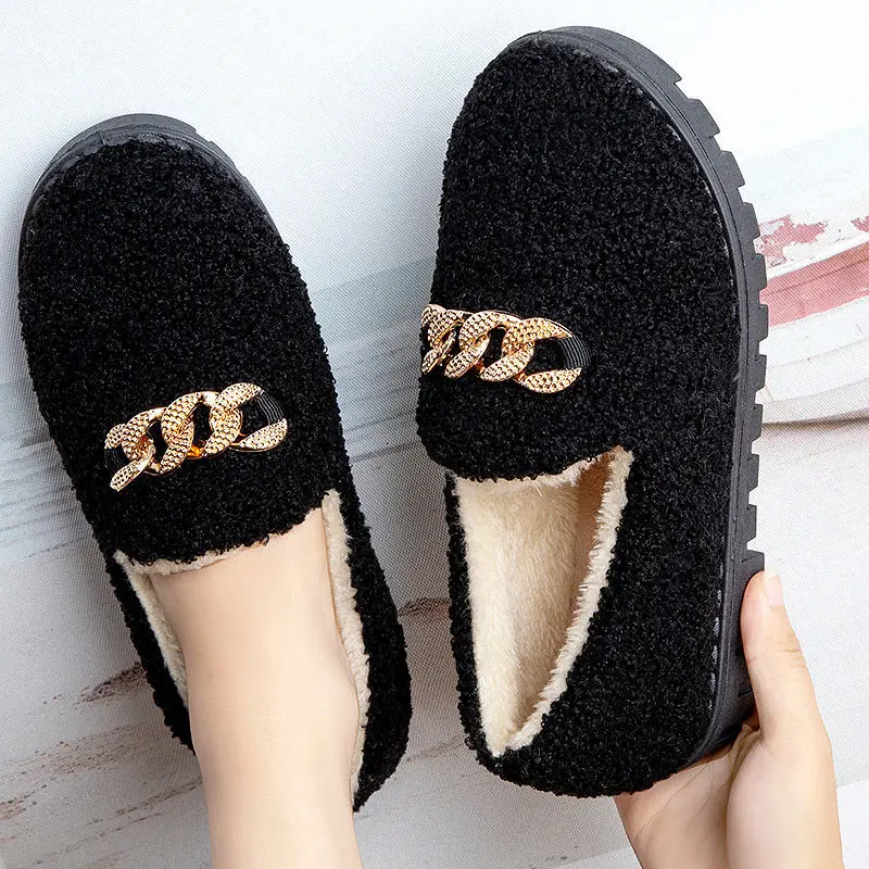

2020 New Winter Warm Slippers Women Family Gift Cotton Shoes For Female Pluch Soft Cotton Indoor Outdoor Comfortale Flat Slipper