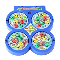 educational kids plastic electronic fishing musical rotating toy 32 fish 4 rods fun outdoor toys for children kids