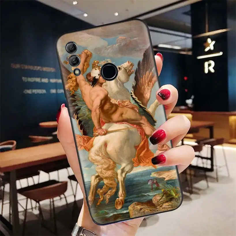 Чехол для телефона Angel Cupid черный чехол с рисунком Huawei Y9 Y5 Y6 Y7 2019 Honor 10 9 Lite 9X 8X 8S 8A 7X 7A