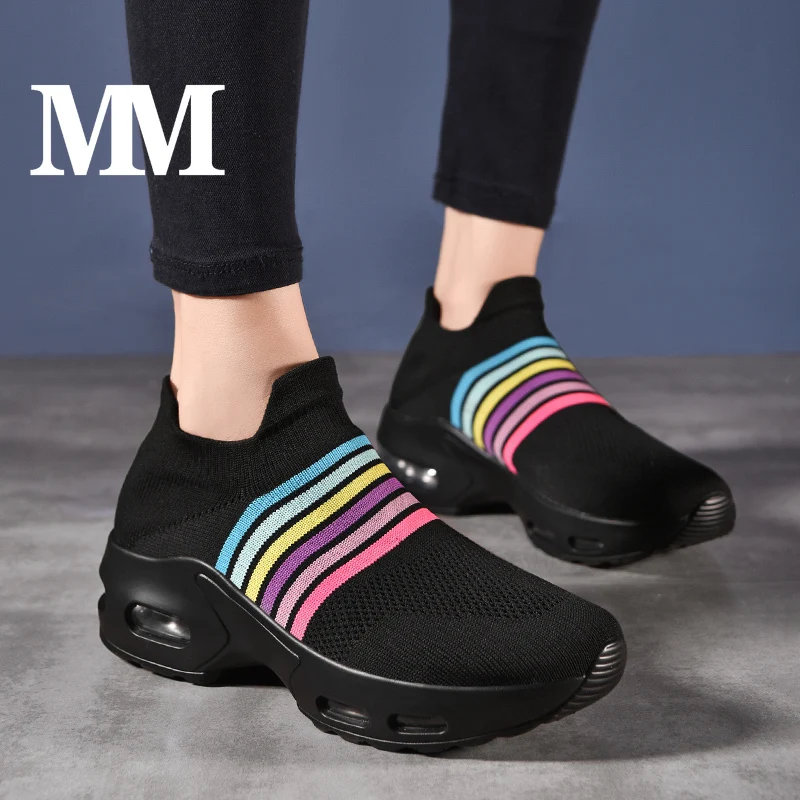 

Spring Women Sneakers Autumn Flat Slip on Platform Tenis for Women Big size Sneakers Running Shoes Air Cushion off white shoes