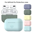 Силиконовый чехол для наушников Apple AirPods Pro, мягкий чехол с милым сердцем, для AirPods Pro, парный чехол 2019