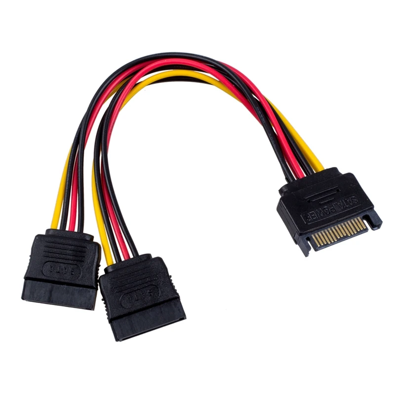 Кабель разветвитель SATA Power Y 6 дюймов M/F и 50 см кабель для передачи данных с
