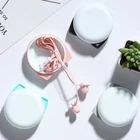 Обувь с принтом кошачий коготь Форма 3,5 мм Универсальный In-ear Наушники с микрофоном и кошачьими ушками Стиль ящик для хранения наушников кабель для зарядки кабель для передачи данных-Чехол