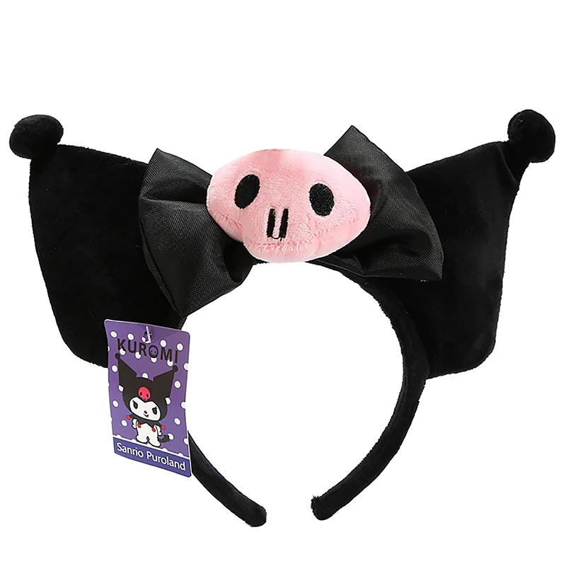 Kuromi StellaLou Kawaii Lovely Plush Girl Heart My Melody Hairpin Hair Band for Washing Face Children's Gifts |
