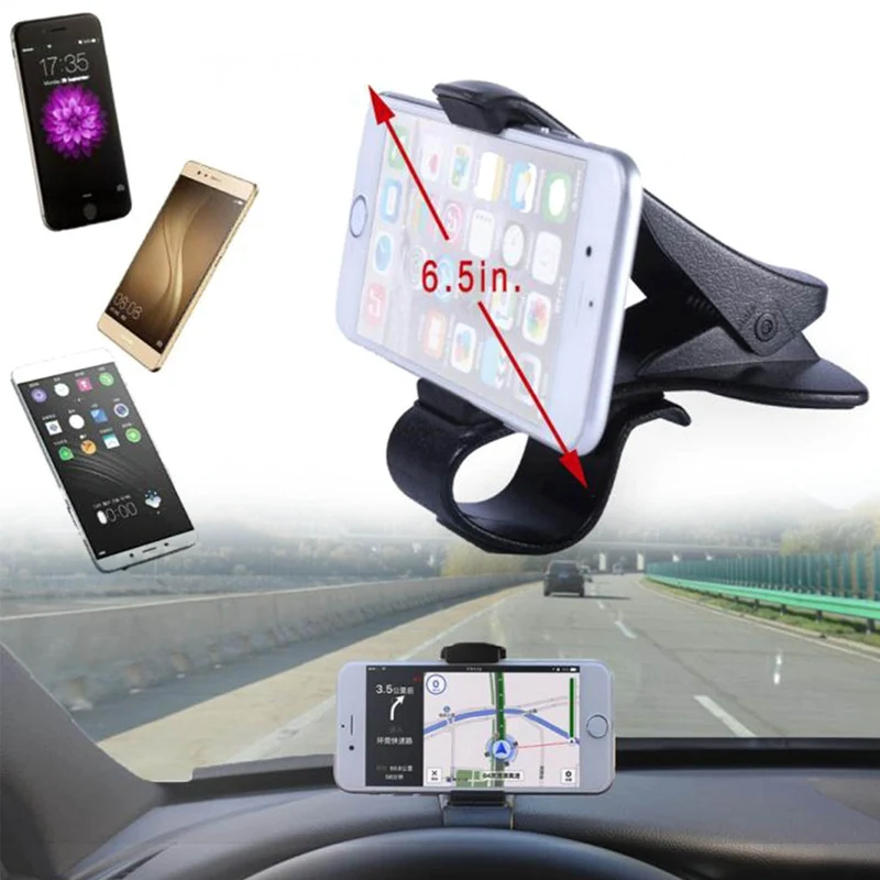 

C Universal Car Cell Phone Holder GPS Navigation Dashboard Phone Holder For Mobile Phone Clip Fold Holder Mount Stand Bracket