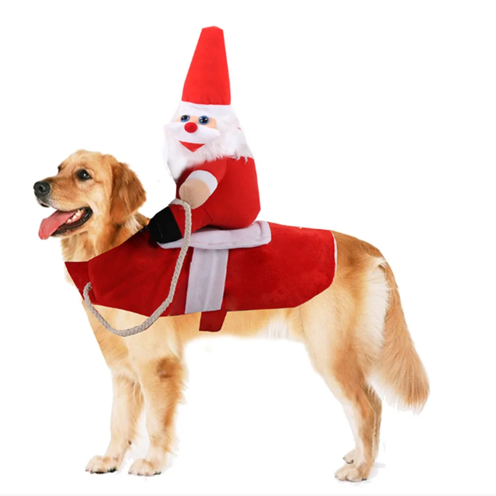 Рождественские костюмы одежда для домашних животных собака Рождество Санта